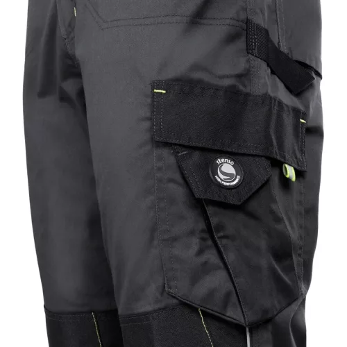 Stenso Prisma Spandex Szürke/Fekete kantáros nadrág bal combzseb