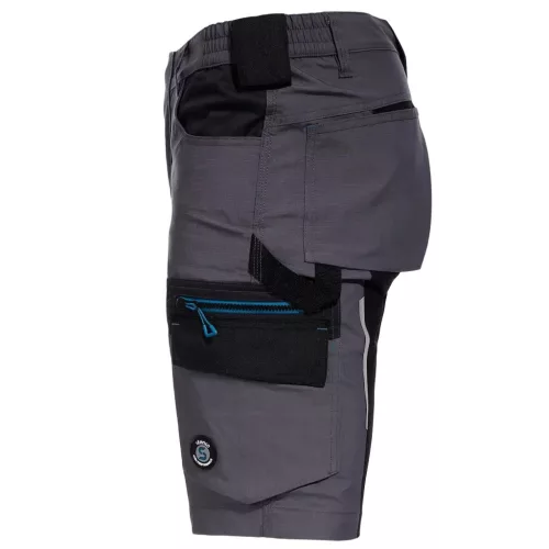 Stenso Revolt Ripstop Stretch Szürke munkás rövidnadrág bal combzsebek