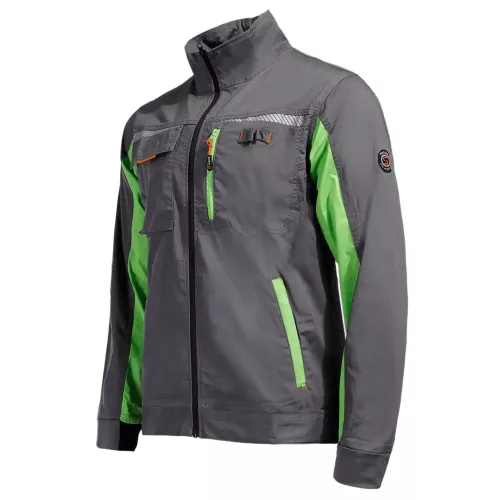 Stenso Prisma Light Stretch Szürke/Zöld munkavédelmi kabát - 44