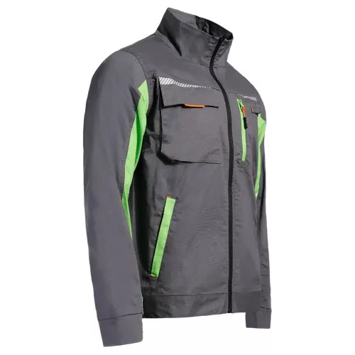 Stenso Prisma Light Stretch Szürke/Zöld munkavédelmi kabát - 44