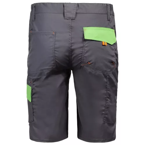 Stenso Prisma Light Stretch Szürke/Zöld munkás rövidnadrág - 44