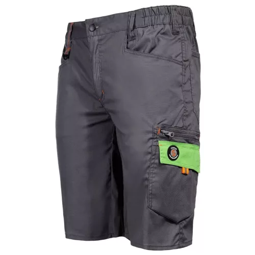 Stenso Prisma Light Stretch Szürke/Zöld munkás rövidnadrág bal eleje