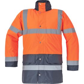 03010073_Cerva Sefton Vízálló Láthatósági Télikabát Narancs-navy