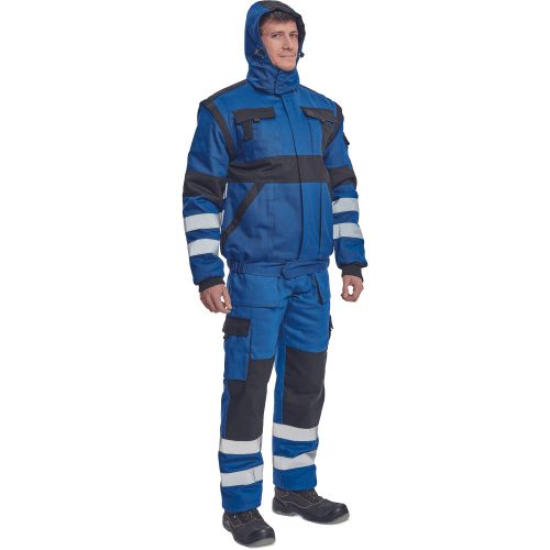 03010452_Cerva Max Winter RFLX Téli Munkáskabát Kék Fekete