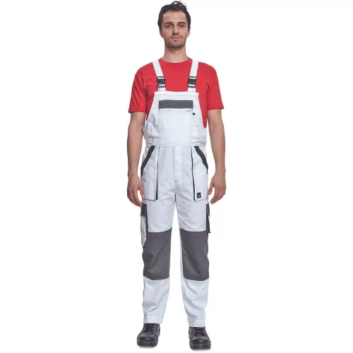 Cerva Max Summer Nyári Kantáros Nadrág Fehér/Szürke - 56