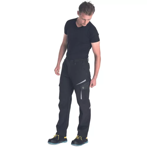 EMERTON STR Fekete Téli Softshell Bélelt Munkásnadrág