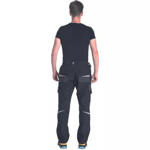 EMERTON STR Fekete Téli Softshell Bélelt Munkásnadrág