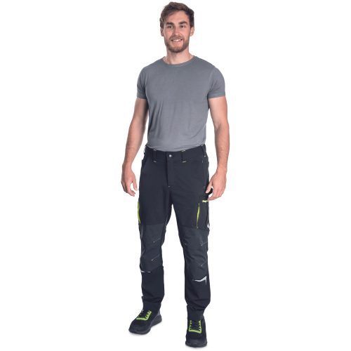 L-SURE DAWSON Fekete Rugalmas Munkásnadrág