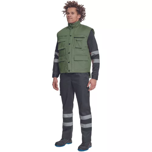 Cerva Triton Bélelt Munkás Mellény Zöld