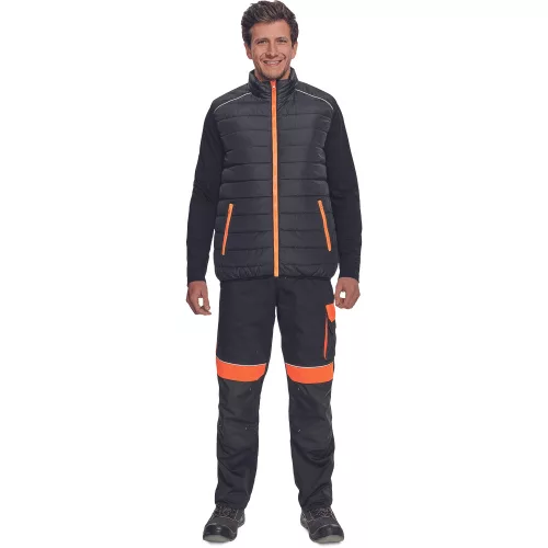 Cerva Max Vivo Light Munkás Mellény Fekete/Narancssárga -XXL