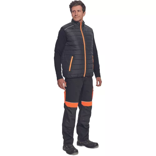 Cerva Max Vivo Light Munkás Mellény Fekete/Narancssárga -XXL