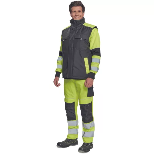 Cerva Max Vivo Munkás Mellény Fekete/Sárga