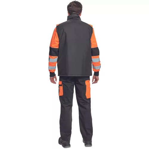 Cerva Max Vivo Munkás Mellény Fekete/Narancssárga - XXL