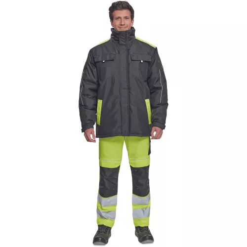 Cerva Max Vivo Téli Munkáskabát Fekete/Sárga - L