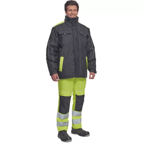 Cerva Max Vivo Téli Munkáskabát Fekete/Sárga - L