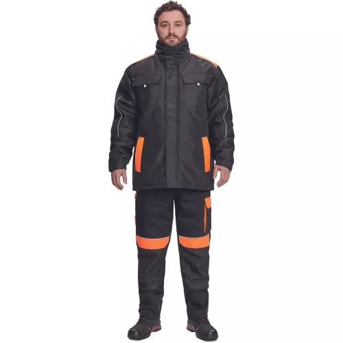 Cerva Max Vivo Téli Munkáskabát Fekete/Narancssárga - M