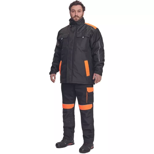 Cerva Max Vivo Téli Munkáskabát Fekete/Narancssárga - M