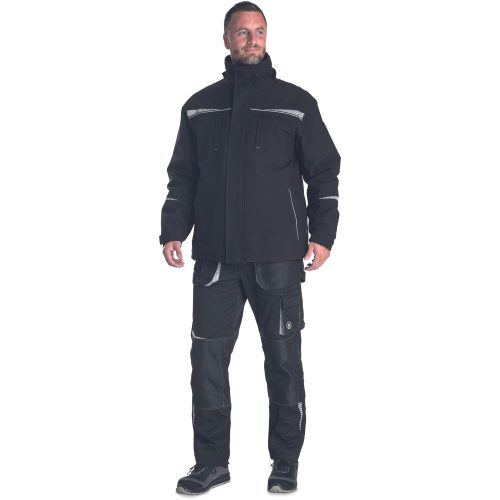 EMERTON STR Fekete Téli Munkáskabát - L