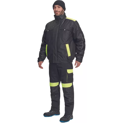 Cerva Max Vivo Pilot Téli Munkásdzseki Fekete/Sárga - 4XL