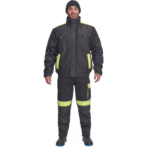 Cerva Max Vivo Pilot Téli Munkásdzseki Fekete/Sárga - 4XL