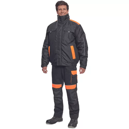 Cerva Max Vivo Pilot Téli Munkásdzseki Fekete/Narancssárga - 4XL