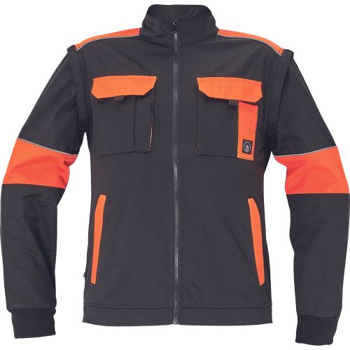 Cerva Max Vivo Munkavédelmi Kabát Fekete/Narancssárga