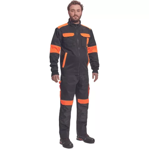 Cerva Max Vivo Munkavédelmi Kabát Fekete/Narancssárga - 46