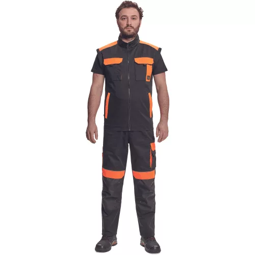 Cerva Max Vivo Munkavédelmi Kabát Fekete/Narancssárga