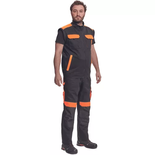 Cerva Max Vivo Munkavédelmi Kabát Fekete/Narancssárga - 46
