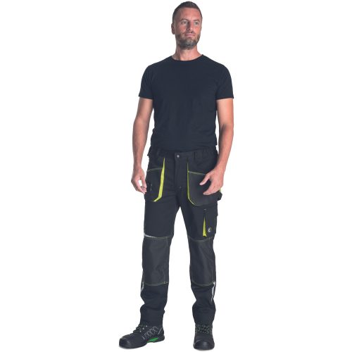 EMERTON STR Fekete/Sárga munkásnadrág - 58