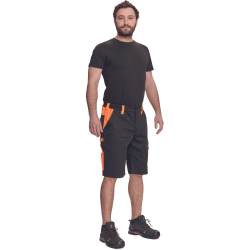 Cerva Max Vivo Munkás Rövidnadrág Fekete/Narancssárga