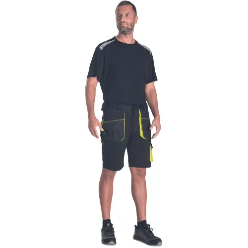 EMERTON STR Fekete/Sárga Munkás rövidnadrág