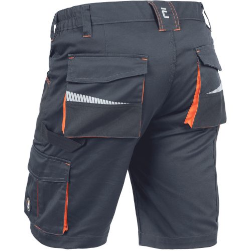 EMERTON STR Fekete/Narancs Munkás rövidnadrág