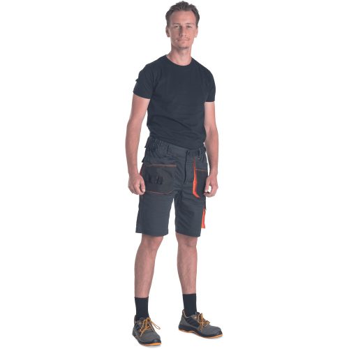 EMERTON STR Fekete/Narancs Munkás rövidnadrág