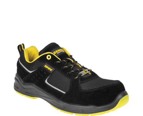 Bennon Sportis S1P ESD Fekete/Sárga Munkavédelmi Cipő