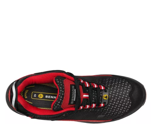 Bennon Lumino S1P ESD Munkavédelmi Cipő Fekete/Piros - 37