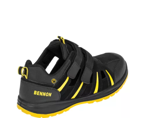 Bennon Ribbon S1 ESD Munkavédelmi Szandál Fekete/Sárga