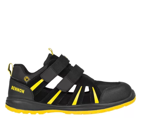 Bennon Ribbon S1 ESD Munkavédelmi Szandál Fekete/Sárga - 39