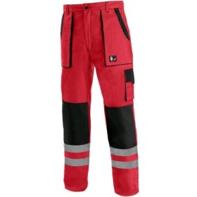 CXS Luxy Bright Fényvisszaverős Derekas Munkásnadrág Piros