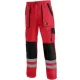 CXS Luxy Bright Fényvisszaverő Kantáros Munkásnadrág piros