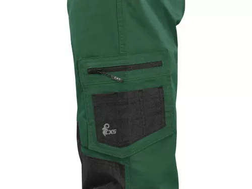 CXS Solis Rugalmas Munkásnadrág Zöld/Fekete - 46