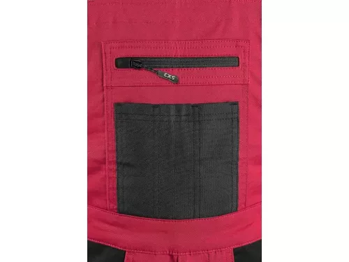 CXS Solis Rugalmas Kantáros nadrág Piros/Fekete - 62