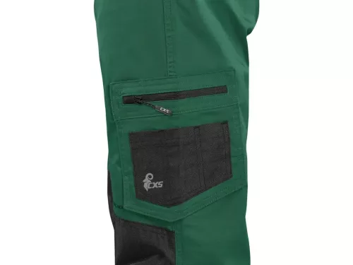 CXS Solis Rugalmas Kantáros nadrág Zöld/Fekete - 46