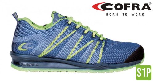 Cofra Fluent S1P Szellőző Munkavédelmi Sportcipő kék