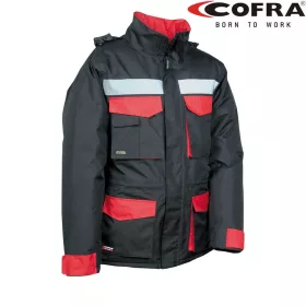 Cofra Gust Bélelt Téli Ripstop Munkáskabát Fekete/Piros