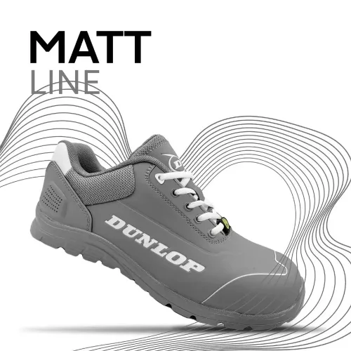 Dunlop Matt Grey S3 ESD Szürke Munkavédelmi Cipő