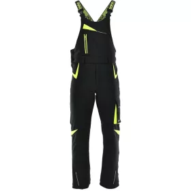   Sara Comfort Winter Bélelt Téli Softshell Kantáros nadrág Fekete/Sárga