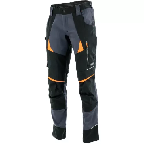 Sara Cottonflex Sötétszürke/Narancs Munkásnadrág - 44