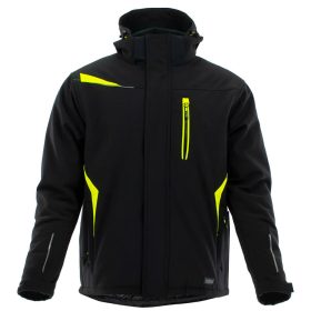   Sara Comfort Winter Bélelt Softshell Munkás kabát Fekete/Sárga