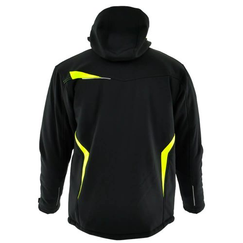 Sara Comfort Winter Bélelt Softshell Munkás kabát Fekete/Sárga - 3XL